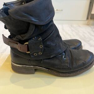 A.S.98 Black Ankle Boots